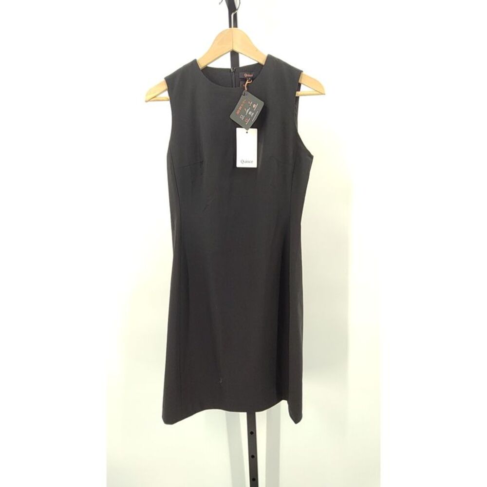 Quince Black Sleeveless Sheath Dress